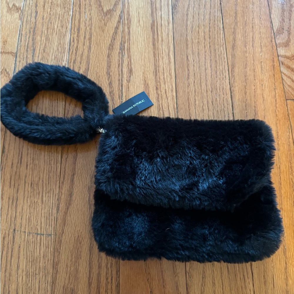 Banana Republic Fuzzy Wristlet